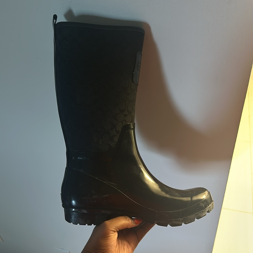 COACH Rain Boots - Black Size 11